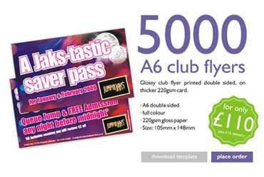 5000 A6 Club Flyers